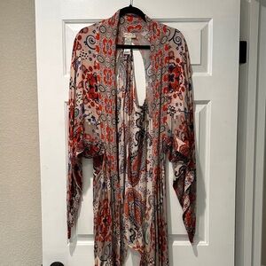 Free People Multicolor Floral Kimono